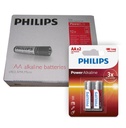Pack de 12 blister de Pilas alcalinas Philips AA X 4 unidades