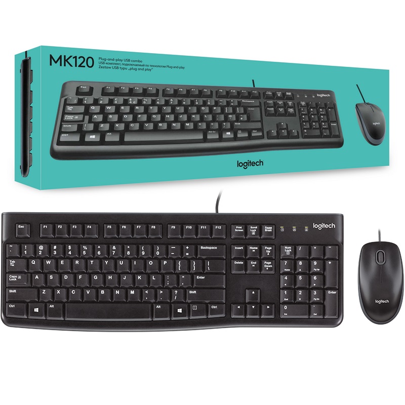 [920-004428] Combo Logitech MK120 teclado y mouse USB