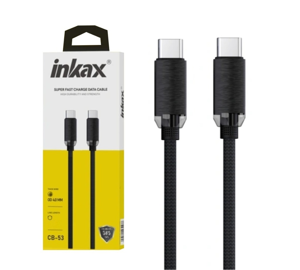 Cable Inkax USB-C / USB-C 240W 2m negro