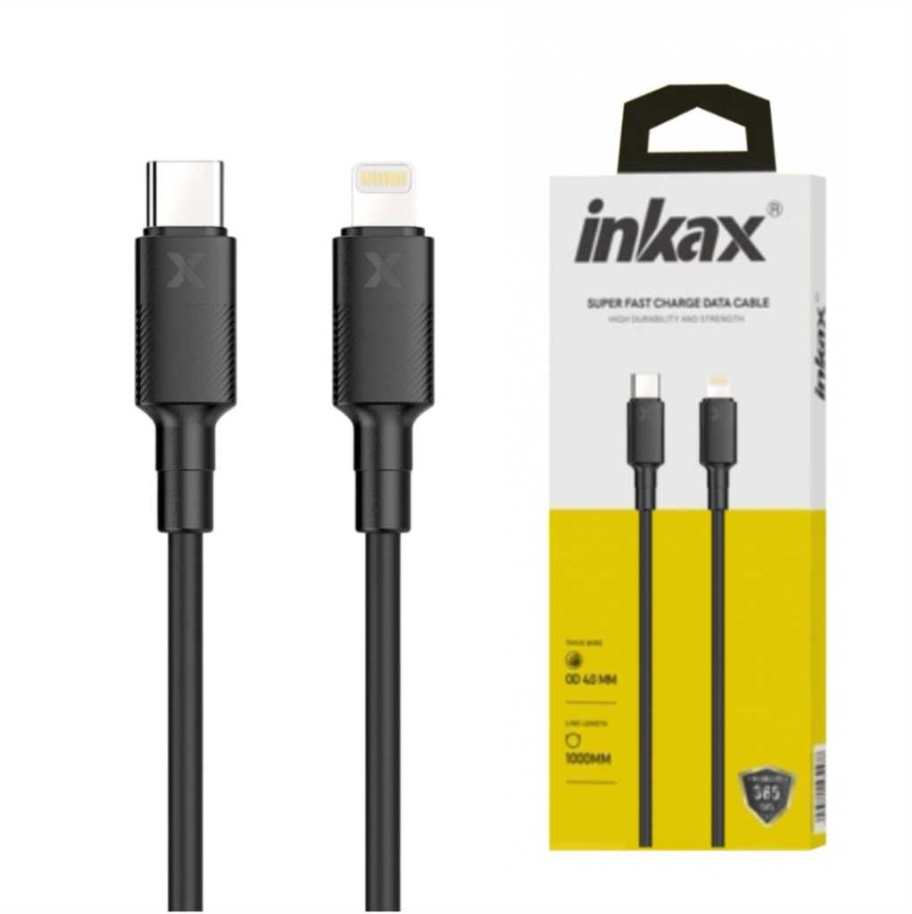 Cable Inkax Tipo C - Lightning  3.1A negro