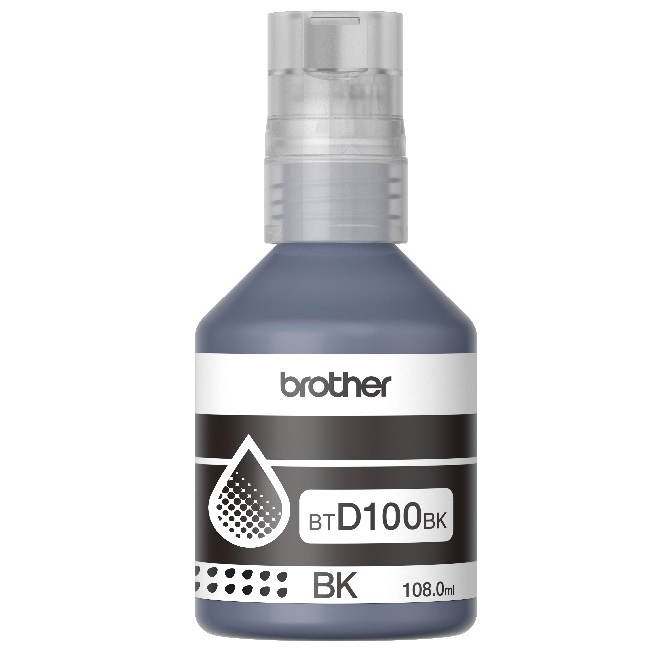 Botella de Tinta Brother Negra 108ml
