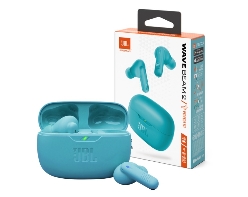 [JBLWBEAM2BLU] Auricular JBL Wave Beam 2 azul Bluetooth