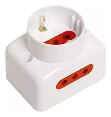 Tomacorriente Pared Conatel 1xSchuko + 2x3l