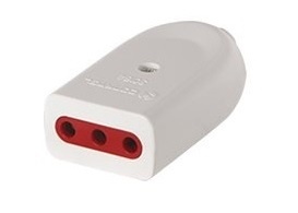 [711014] Ficha 3L hembra con tierra blanco Conatel