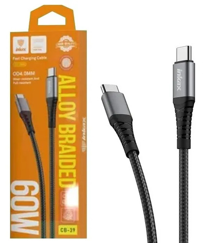 Cable USB-C 60W 1m Negro