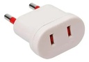 Adaptador S/T americana a ficha S/T blanco