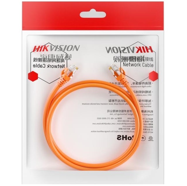 Cable Patchcord Hikvision 5m Cat 6 naranja