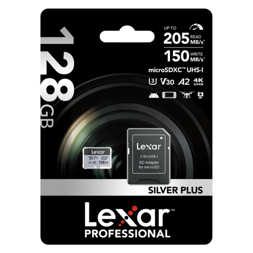 [LMSSIPL128G-BNANG] Memoria microSDXC Lexar Pro 128GB Silver Plus