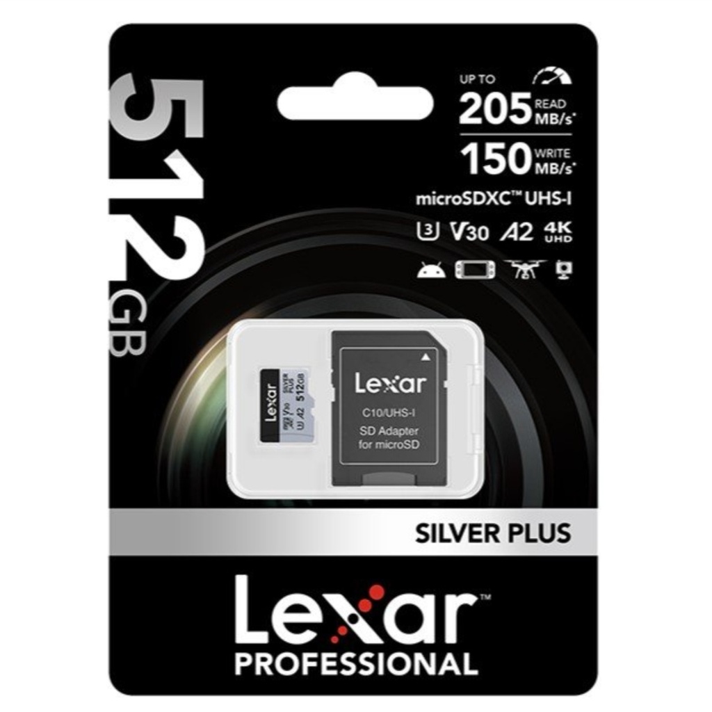 Memoria microSDXC Lexar Pro 512GB Silver Plus