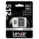 Memoria microSDXC Lexar Pro 512GB Silver Plus