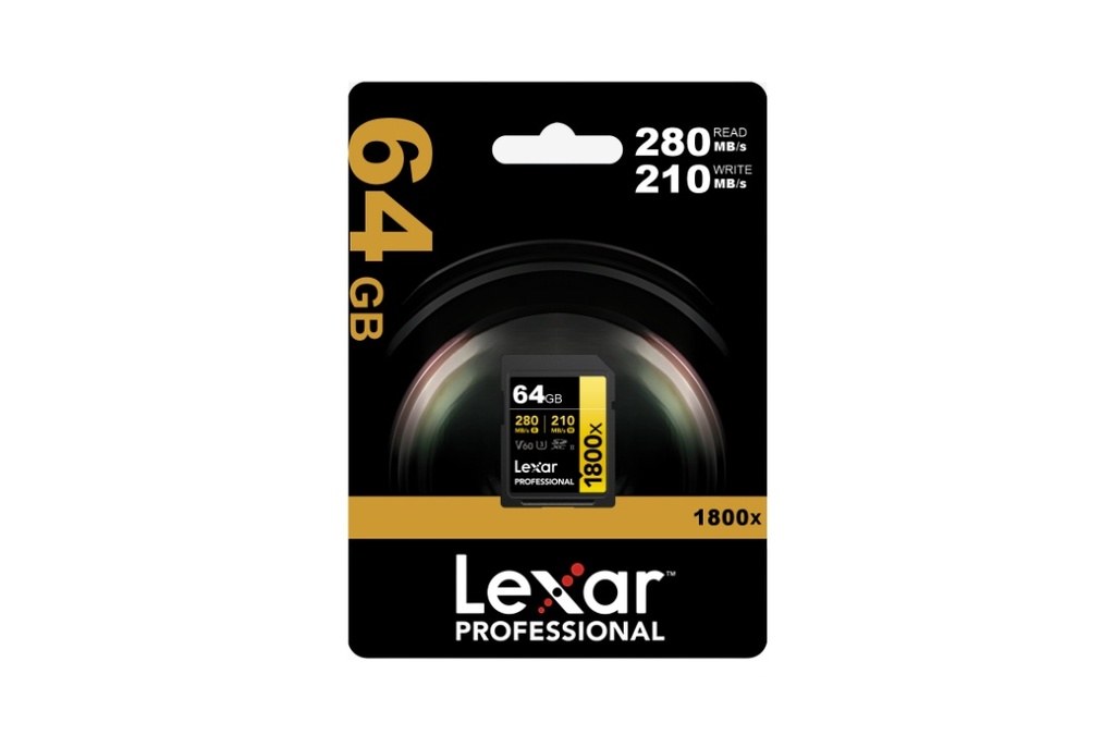 Memoria SDXC Lexar Pro 1800X 64GB UHS-II Gold Series