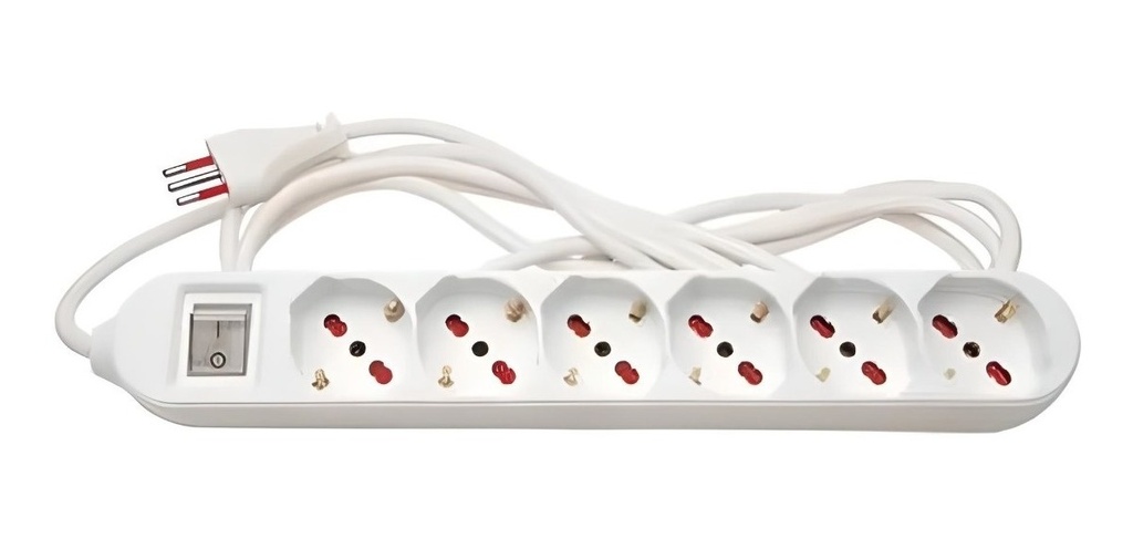 Alargue 3 metros 6XSchuko a ficha 3L Conatel