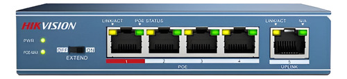 [DS-3E0105P-E/M(B)] SWITCH POE 4 PUERTOS 100MB + 1 UPLINK 10MBB