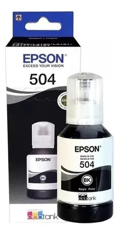 Botella De Tinta Epson T504120 Negro 127ml