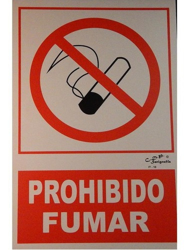 CARTEL DE PROHIBIDO FUMAR