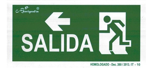 CARTEL DE SALIDA IZQUIERDA