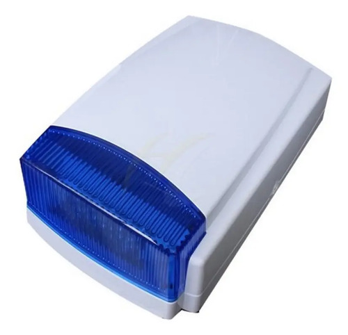 Sirena Exterior Piezoeléctrica Azul