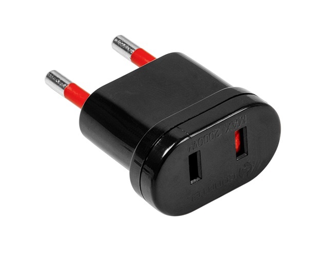 Adaptador S/T americana a ficha S/T negro Conatel