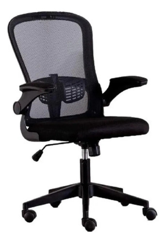 Silla de oficina Weir Negra con posabrazos