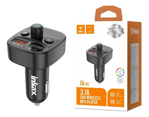 Cargador auto Inkax USB-Ax2 3.1a 15w MP3 / FM / BT