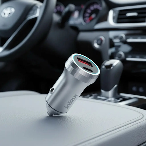 Cargador Para Auto USB-A + USB-C 43W Inkax
