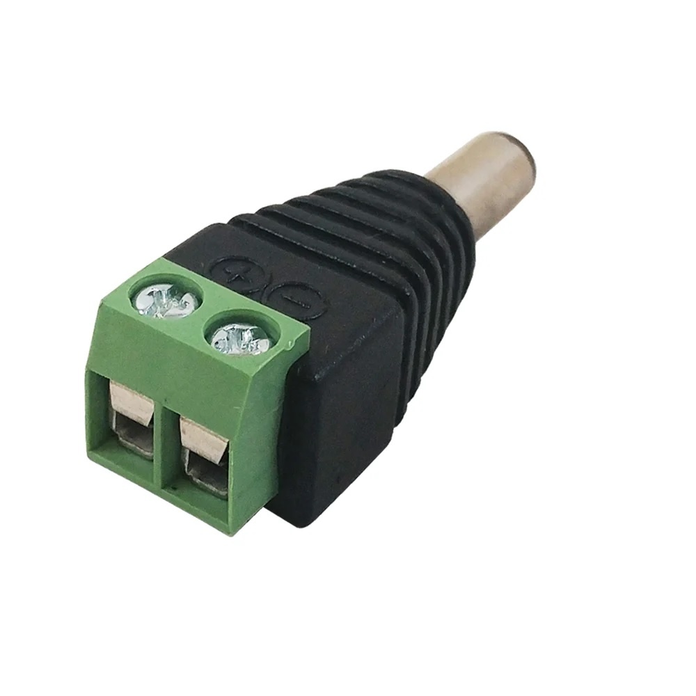 Conector 12V 2.1mm Macho para CCTV