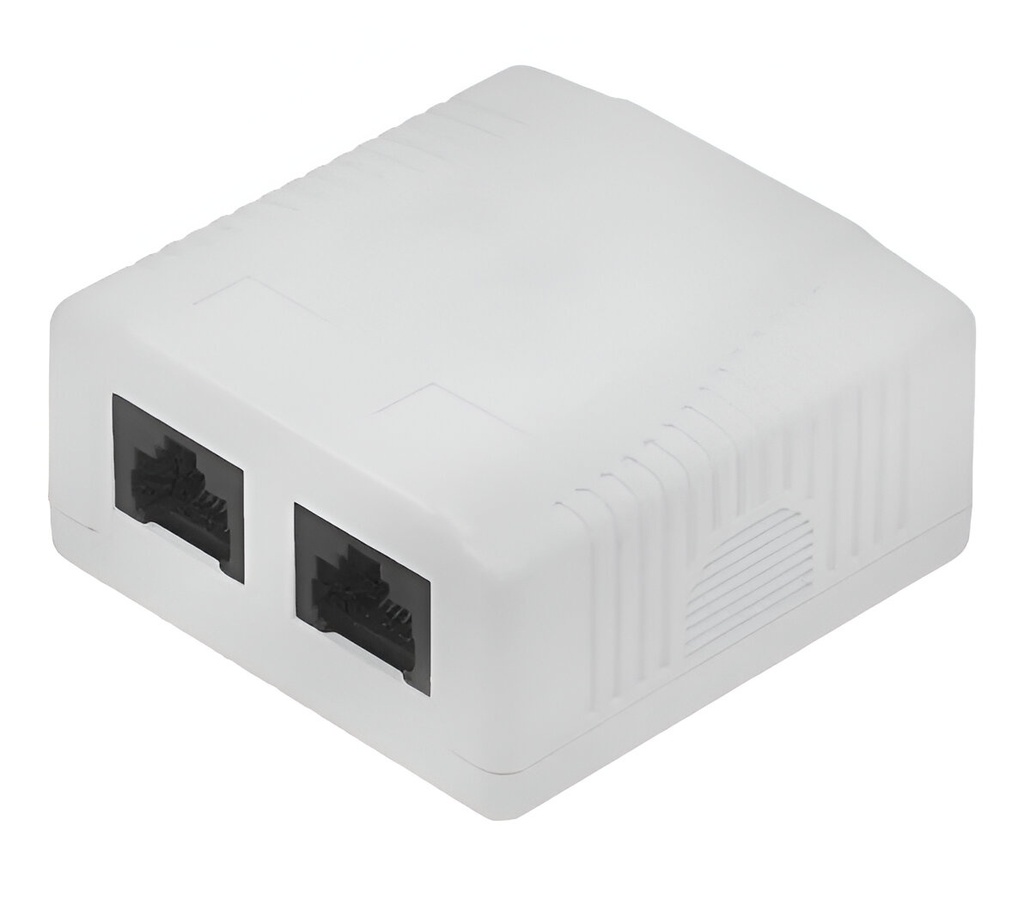 Caja de pared NRG+ RJ-45 2 puertos CAT5E