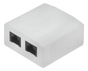 Caja de Pared RJ-45 2 Puertos CAT5E