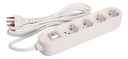 Alargue 3 metros 4xschuko a ficha 3L Conatel