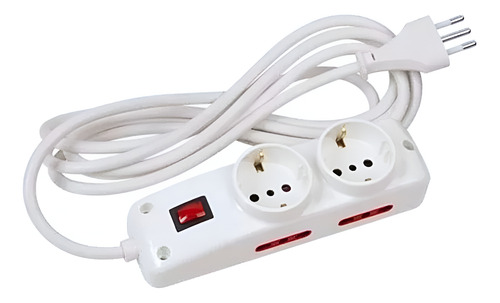 Alargue 3 metros 2xSchuko 4x3L a ficha 3L Conatel