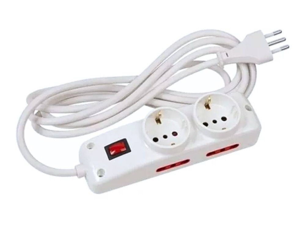 [716397] Alargue 3 metros 2xSchuko 4x3L a ficha 3L Conatel