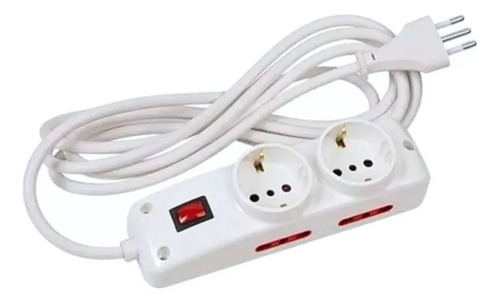Alargue 3 metros 2xSchuko 4x3L a ficha 3L Conatel