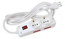 Alargador Conatel 3m 2x Schuko 4x 3 En Línea