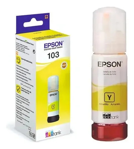 Botella De Tinta Epson 103 Ecotank Amarillo
