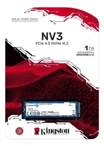 Disco SSD NVMe M.2 2280 PCIe Gen4x4 1000GB Sata NV3