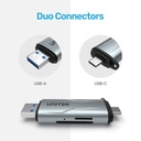 Lector de Memoria SD Unitek 2 en 1 Dual USB