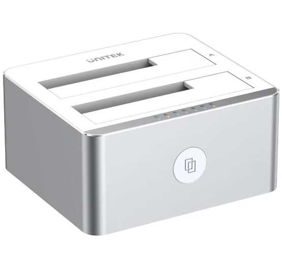Dock Station Unitek Doble Bahía para Discos 2.5\" y 3.5\" SATA