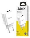 Cargador Inkax 2xUSB-A 2.1A blanco