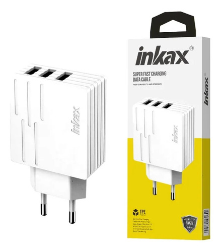 Cargador 3xUSB-A 28W 2.1A blanco