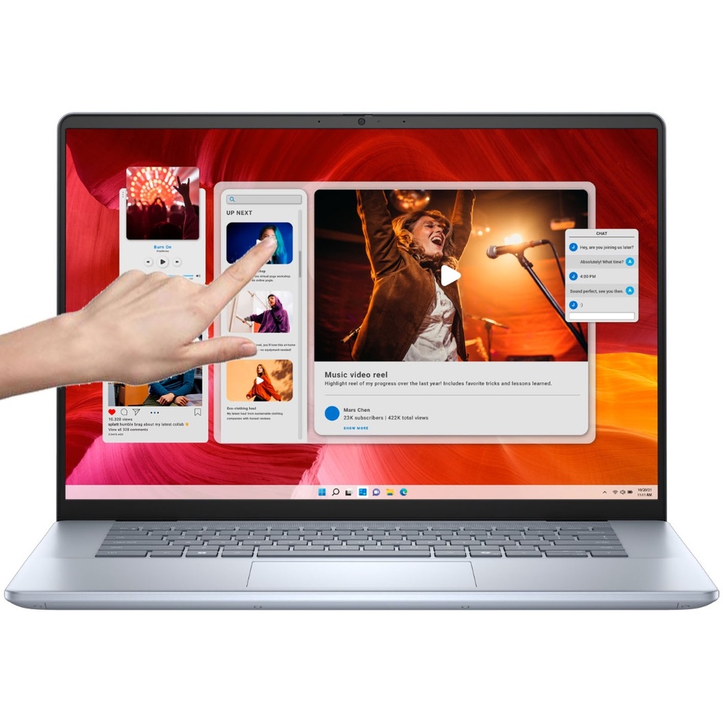 Notebook Dell Core Ultra 9 185H 5.1Ghz, 16GB, 512GB SSD, 16" FHD+ Touch