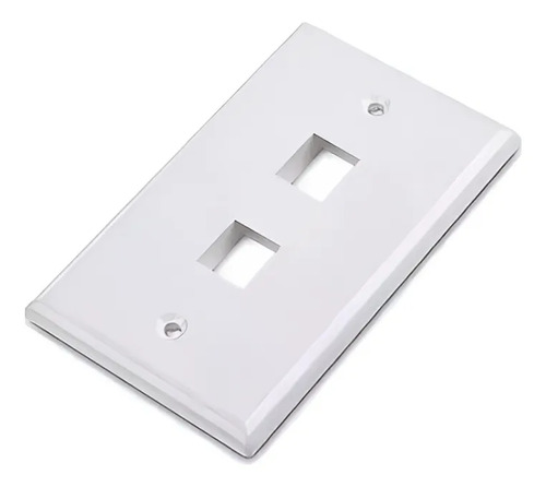 Plaqueta RJ45 NRG+ 2 puertos blanca