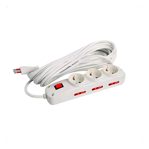 Alargue 10m 3x Schuko 6x 3 en Línea Ficha 3L CONATEL