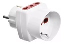 Adaptador Schuko + 2X3L a Schuko Conatel