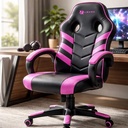 Silla Gaming Modelo Xzz-Sg-01 Negro/Rosado 100mm Pistón A Gas