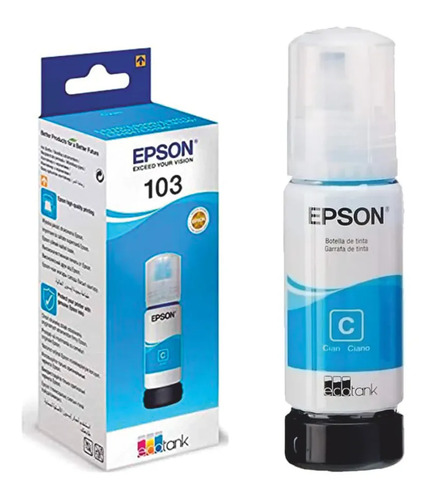 Botella Tinta Epson 103 EcoTank cyan