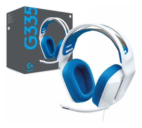 Audífonos Logitech G335 blancos gamer
