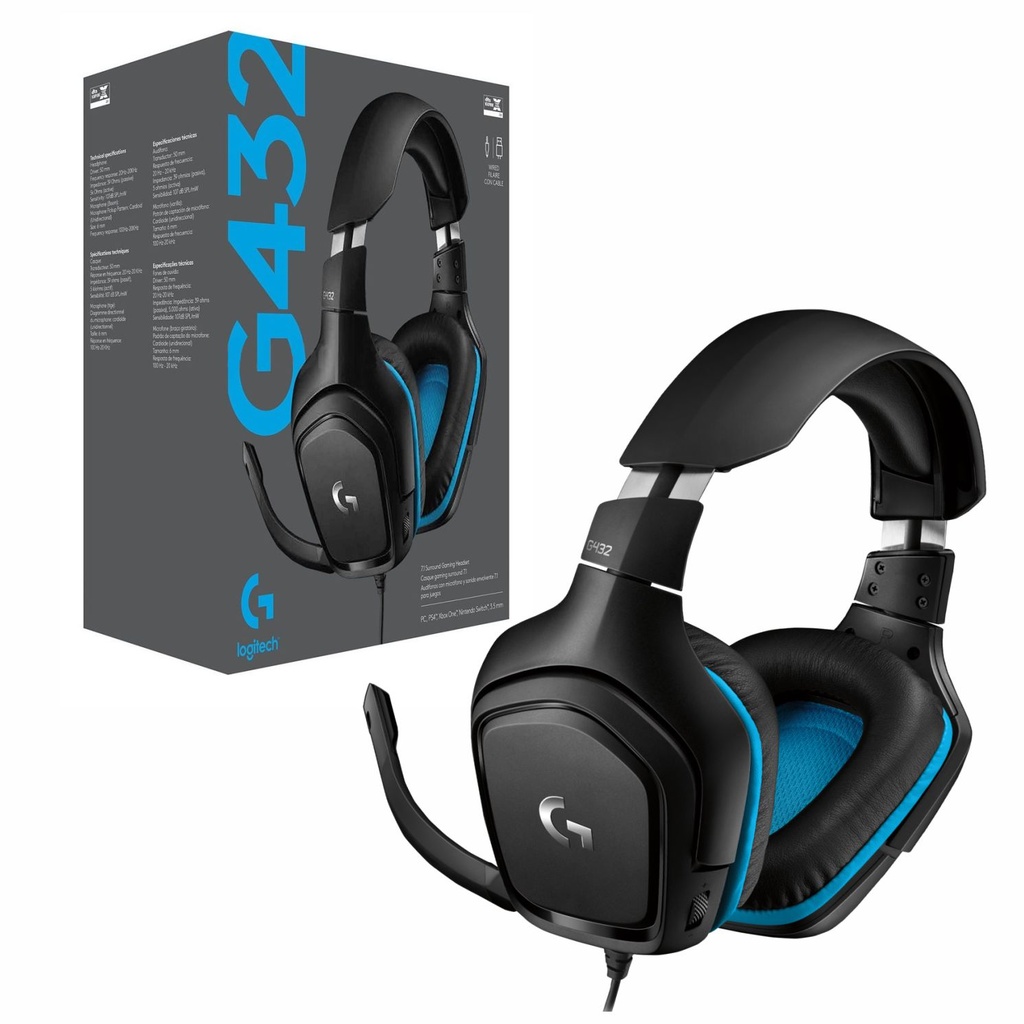 [G432] Audifono gamer Logitech G432 7.1 Surround c/microfono