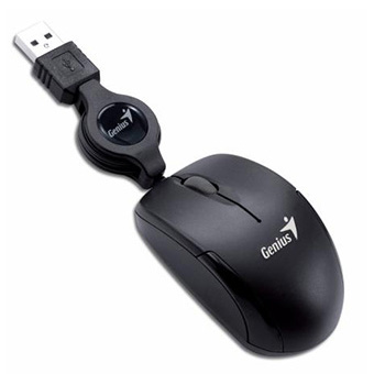 [Micro Traveler V2] Mini Mouse Genius Retractil USB negro