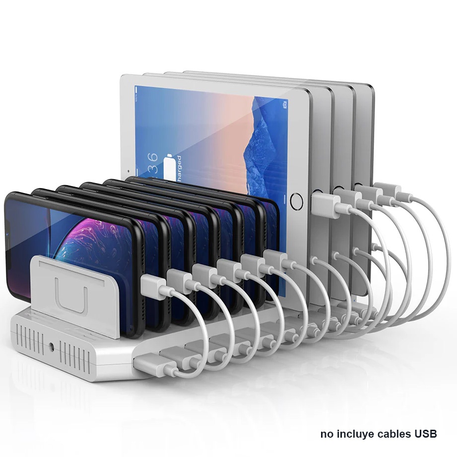 [Y-2190A] Estación de carga USB Unitek 10 puertos QC 3.0 96W