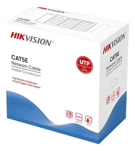 Cable UTP Interior Hikvision Cat5E 305m - cobre